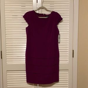 Tahari maroon dress.